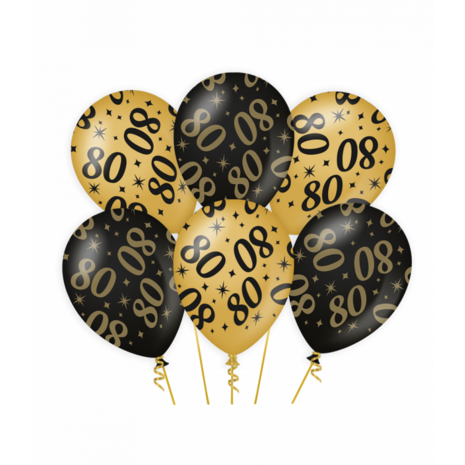 80 classy party ballonnen, 6 st