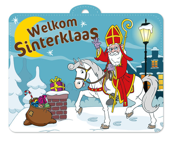 Welkom Sinterklaas deurbord / huldebord