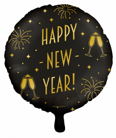 Happy New Year folieballon, 18 inch