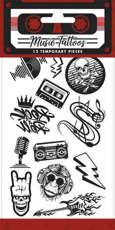 Music tattoos, 12 st.