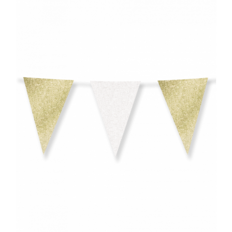Goud-wit glitter sparkling slinger