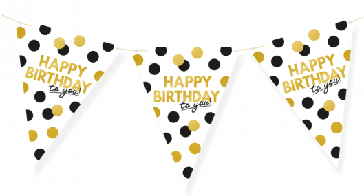 Happy Birthday vlaggenlijn Celebration, papier, 6m