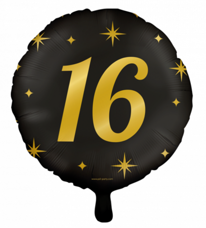 16 jaar Classy Party folieballon, 45 cm