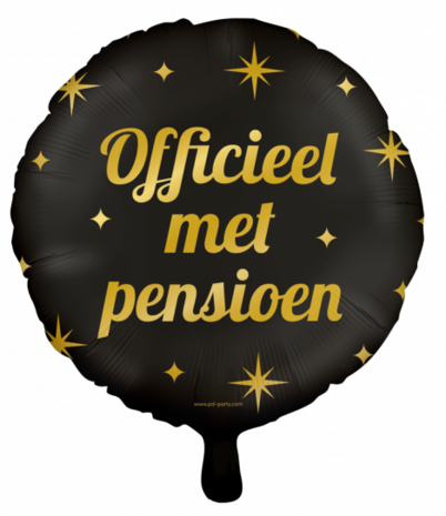 Pensioen folieballon classy party, 45 cm