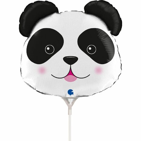 Panda head minishape folieballon, 14 inch