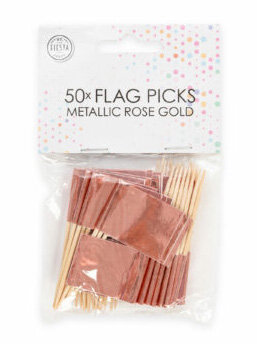 cocktail party prikkers rose gold, 50 st