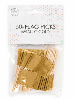 cocktail party prikkers goud, 50 st