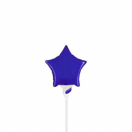 donkerblauw ster mini folieballon, 10 cm
