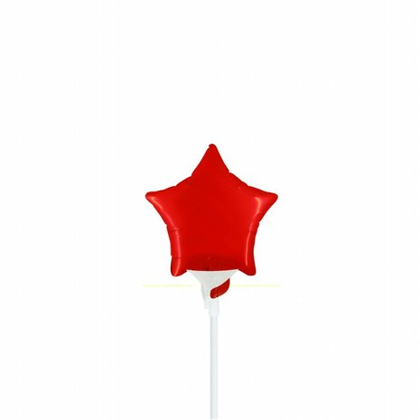 rood ster mini folieballon, 10 cm