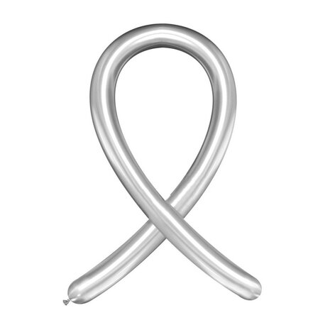 Chrome/titanium modelleer vouw ballonnen zilver