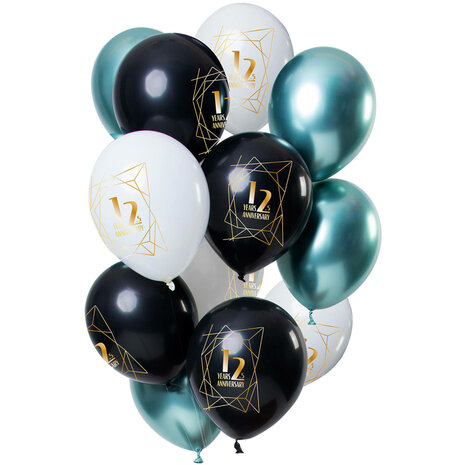 12,5 years anniversary ballonnen set, 12 st