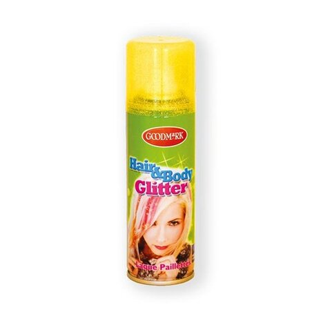 Goud glitter haarspray, 125 ml