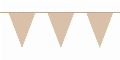 Vlaggenlijn beige, 10 meter