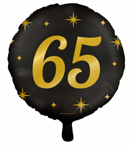 65 jaar Classy Party folieballon, 45 cm