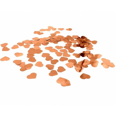 confetti hartjes rose gold, 15 gr