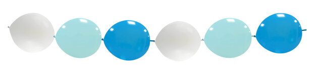 ballonnen slinger blauw wit 3 meter