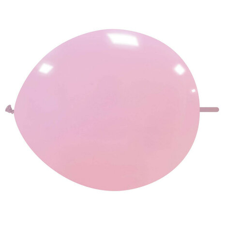 Ballonnenslinger roze en lichtblauw, knoopballonnen