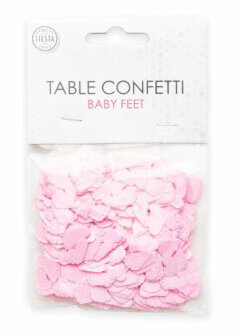 Babyvoetjes roze sierconfetti, 14 gr