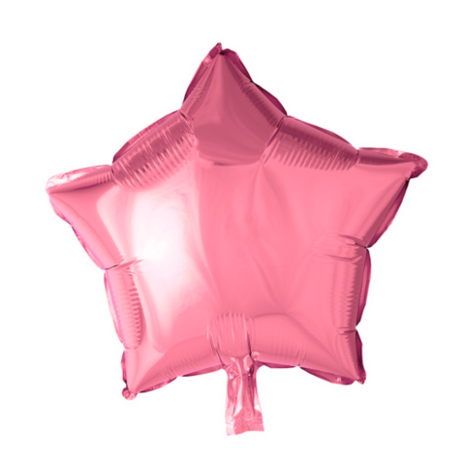 Ster folieballon Roze, 45 cm