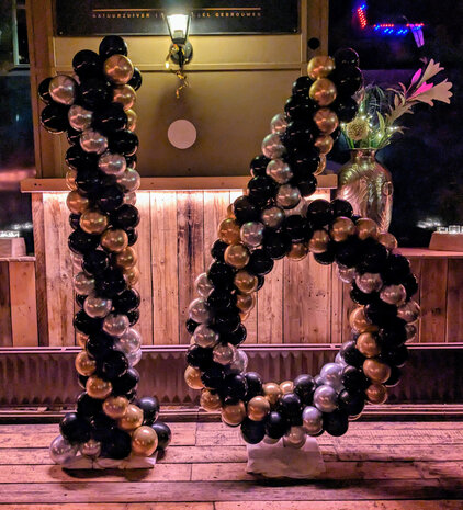 cijfer frame met ballonnen