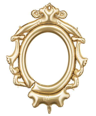 photo frame folieballon goud ovaal