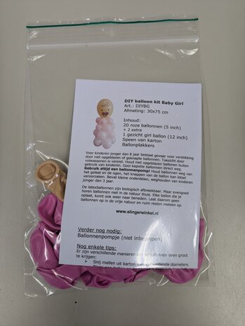 baby girl ballondecoratie diy
