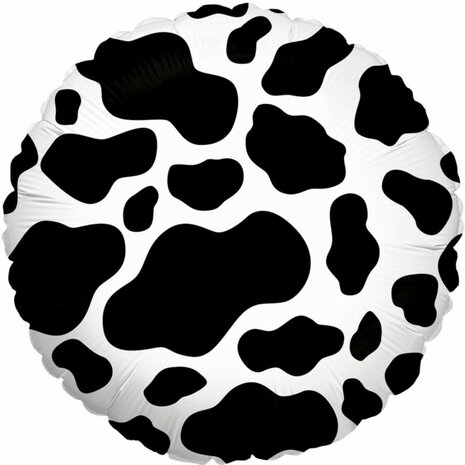 Koe print folieballon, 18 inch