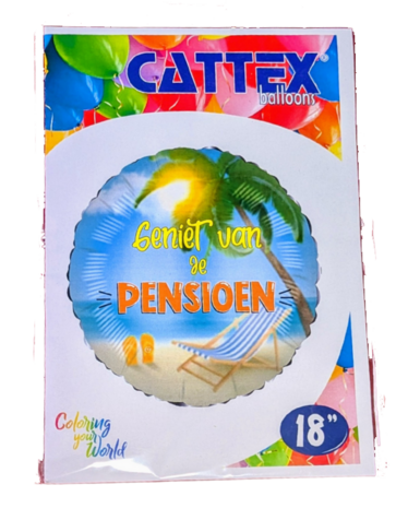 Geniet van je Pensioen folieballon, 18 inch