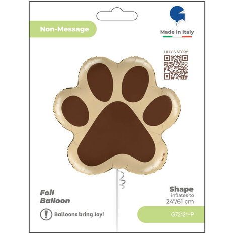 Paw print folieballon 24 inch