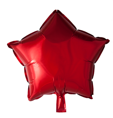 Rood folieballon stervorm, 18 inch