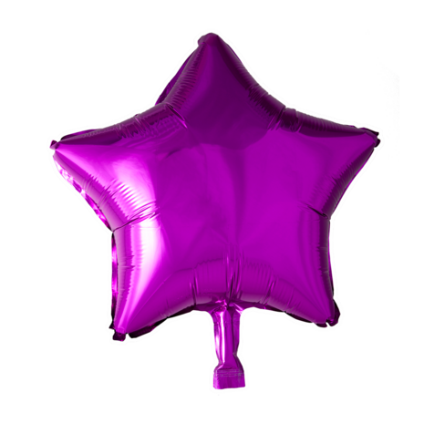 Fuchsia folieballon stervorm, 18 inch