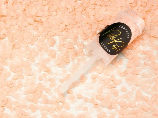 Confetti push popper peach