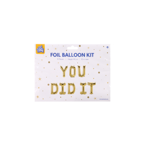 Geslaagd YOU DID IT goud folieletters, 41cm