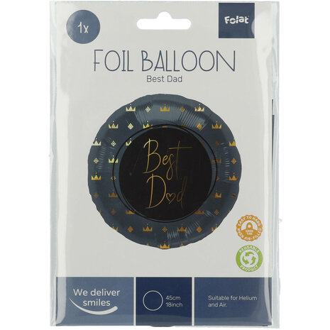 Best Dad folieballon, 18 inch