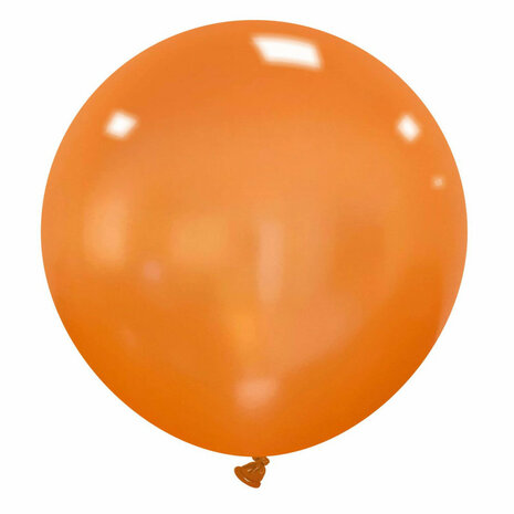 Metallic oranje XL ballon, 75 cm