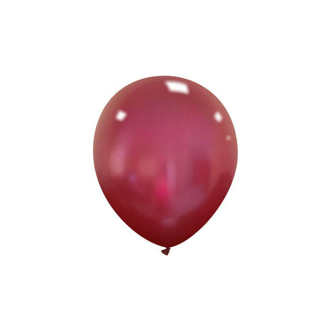 burgundy / wijnrood metallic fashion ballonnen, 6 inch
