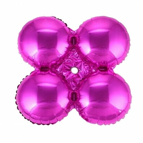cluster folieballon fuchsia, rond, 60cm