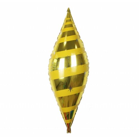 Taper folieballon goud swirl, 36 inch