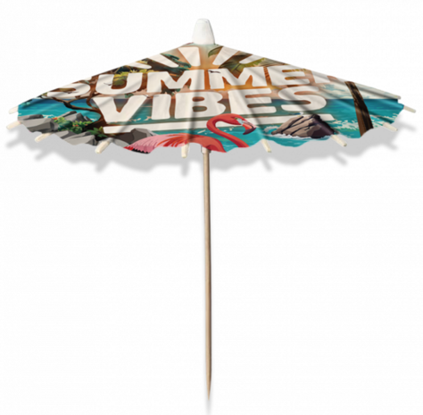 Summer Vibes cocktail parasols, 8 st