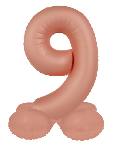foliecijfer 9 staand, vintage rose, 41 cm
