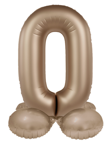 foliecijfer 0 staand, starlight gold, 41 cm