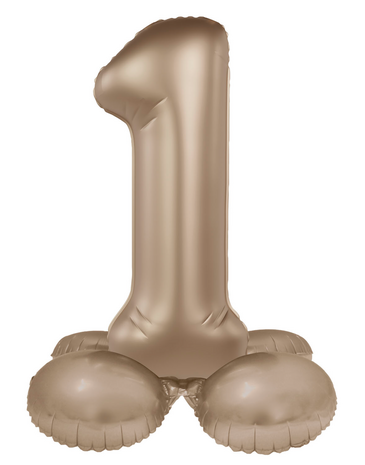 foliecijfer 1 staand, starlight gold, 41 cm