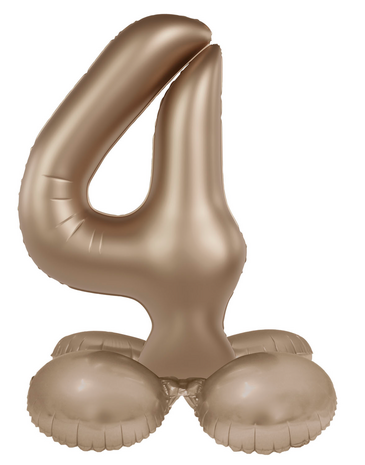 foliecijfer 4 staand, starlight gold, 41 cm