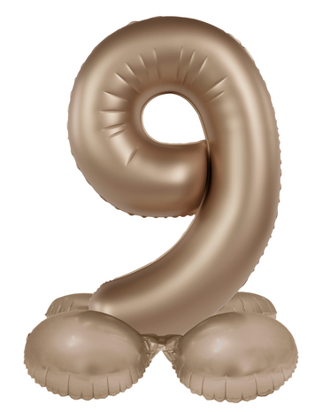 foliecijfer 9 staand, starlight gold, 41 cm