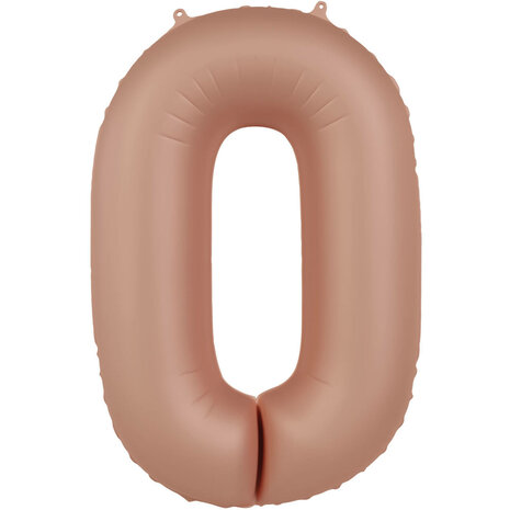 folie cijfer 0 vintage rose,  86cm