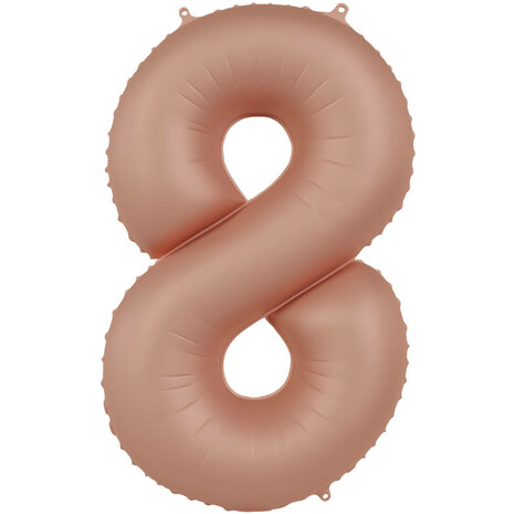 folie cijfer 8 vintage rose,  86cm