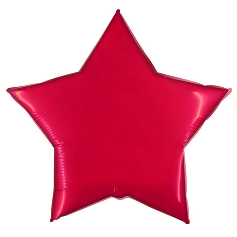 Rood ster folieballon 92 cm