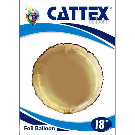 Champagne platinum folieballon rond, 18 inch