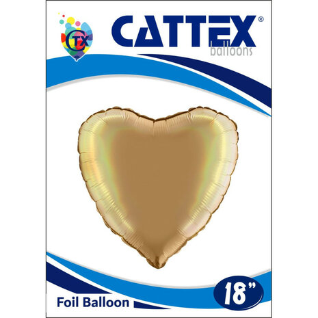 Champagne platinum folieballon hart, 18 inch