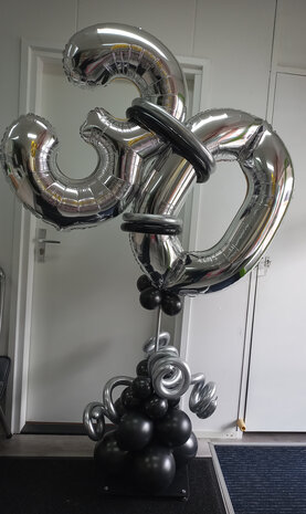 Ballonpilaar staander met cijfers